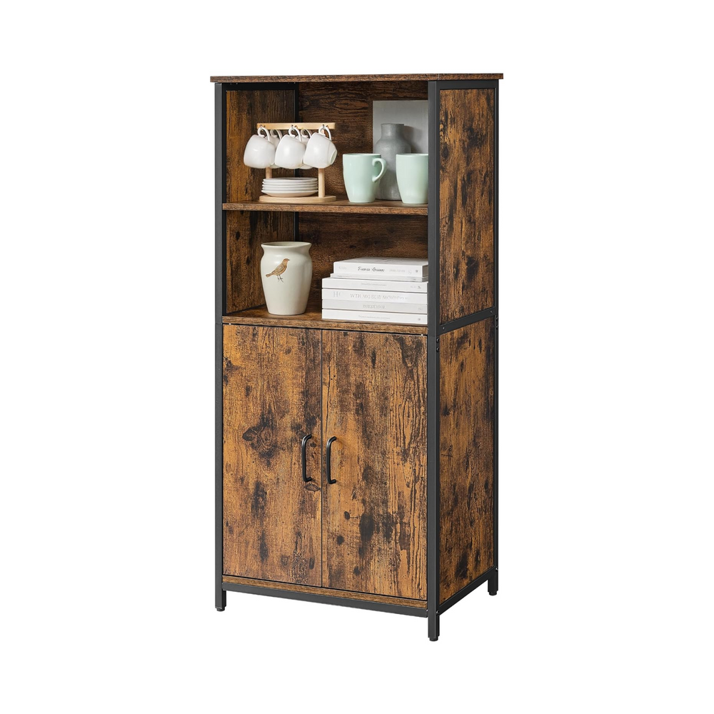 Bookcase Cabinet with Shelves & Cupboard - Karrari