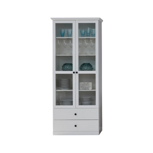 Brandson Glass Display Cabinet – Drawers & Glass Doors - Karrari