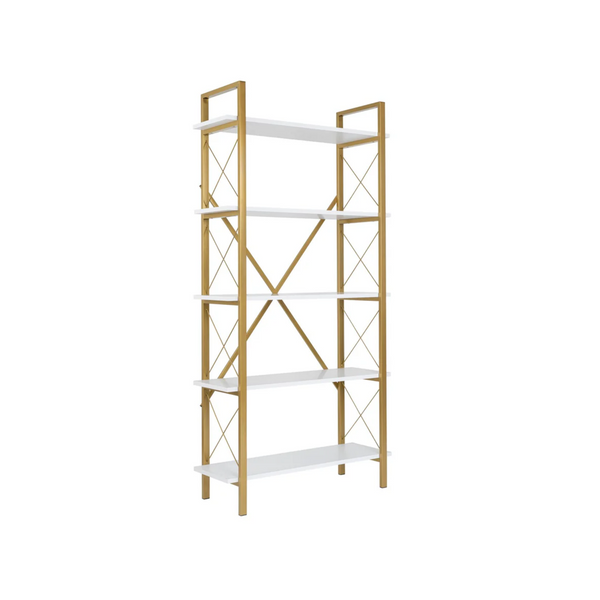Modern Glam 5-Tier Bookshelf - Karrari