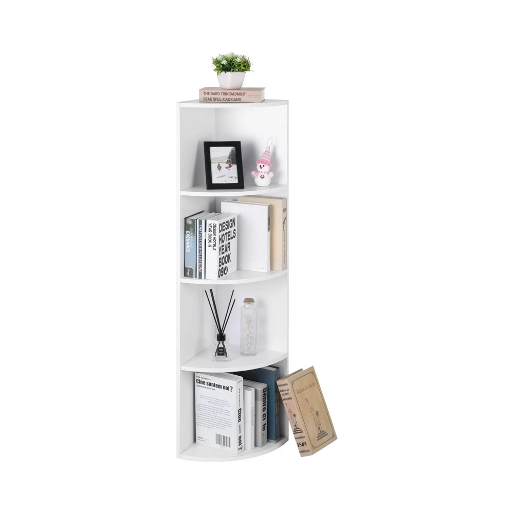 4-Tier Wooden Corner Bookcase - Karrari