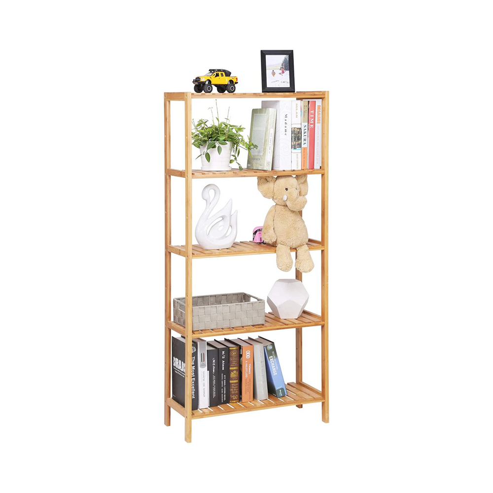 5-Tier Adjustable Bamboo Storage Shelf - Karrari