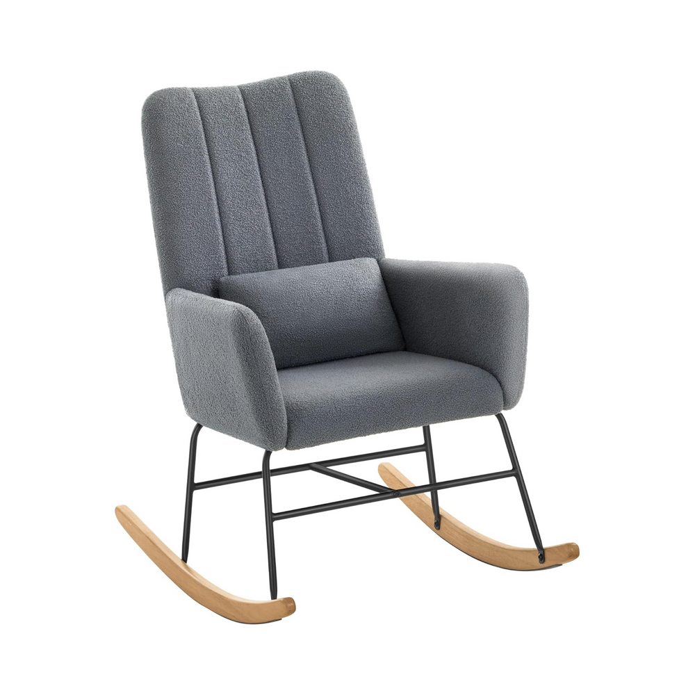 Rocking Chair with Armrests - Slate Grey - Karrari