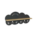 Cloud Wall Shelf with Hooks & Chalkboard Organizer - Karrari