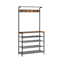 Clothes Rack with 5-Tier Shoe Storage & Hooks - Karrari