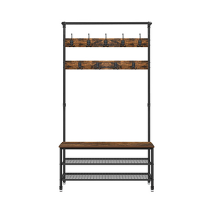 Coat Rack with Bench, Shoe Storage & 9 Hooks - Karrari