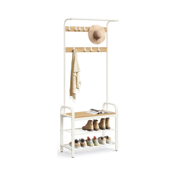 4-in-1 Coat Rack, Shoe Bench & Hooks - Karrari