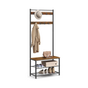 Coat Rack with Bench & Shoe Shelves - Karrari