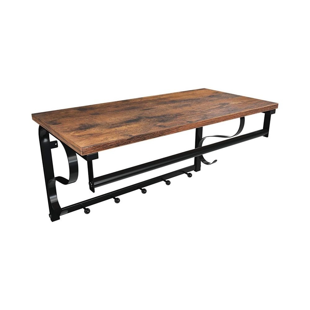 Wall-Mounted Coat Rack with Shelf & Hooks - Karrari