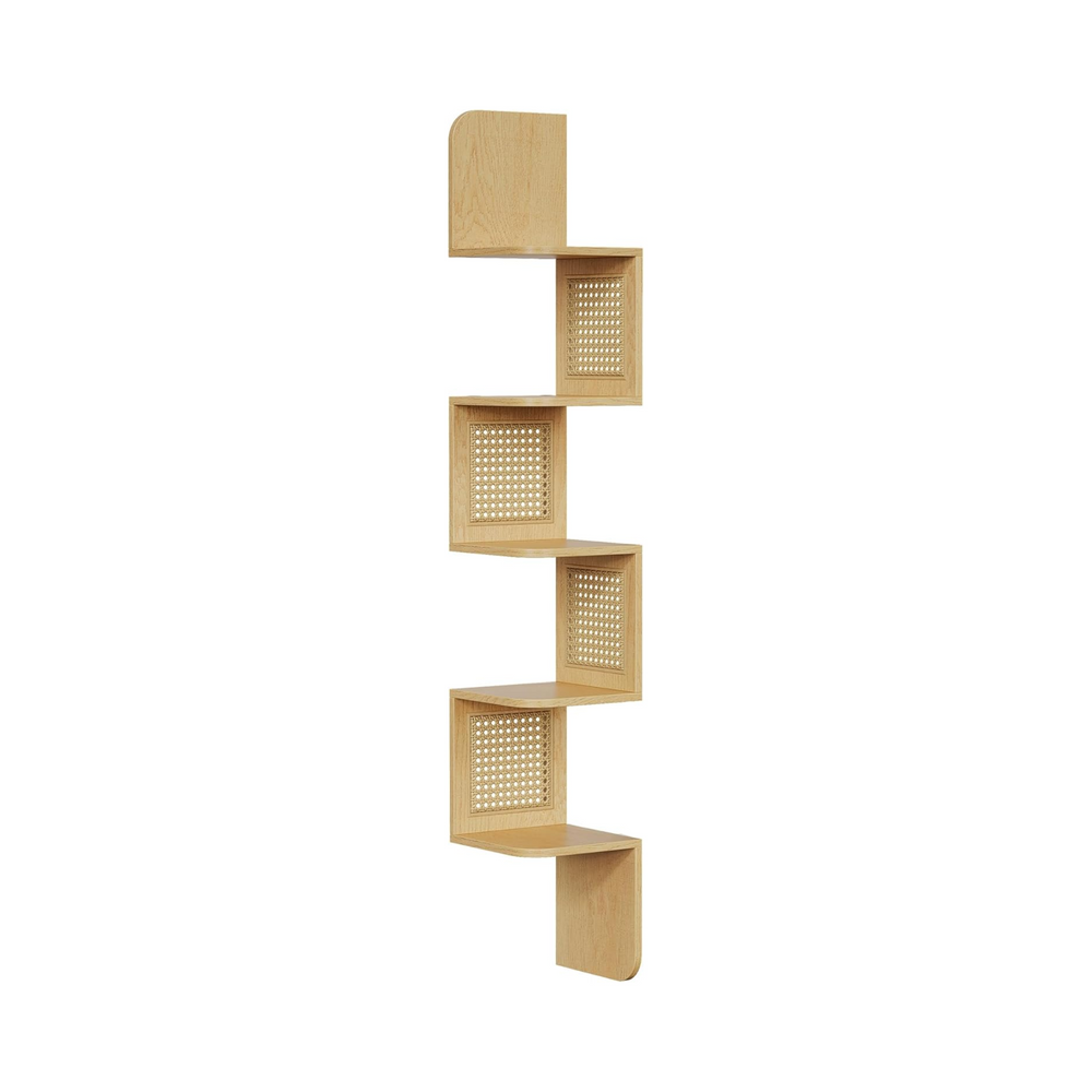 5-Tier Corner Wall Shelf – Zigzag Design - Karrari