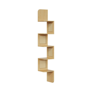 5-Tier Corner Wall Shelf – Zigzag Design - Karrari
