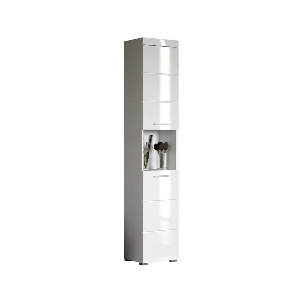 Amanda Tall Bathroom Cabinet – Gloss White - Karrari