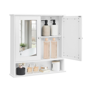 Wall Cabinet with Mirrors & Adjustable Shelves - Karrari
