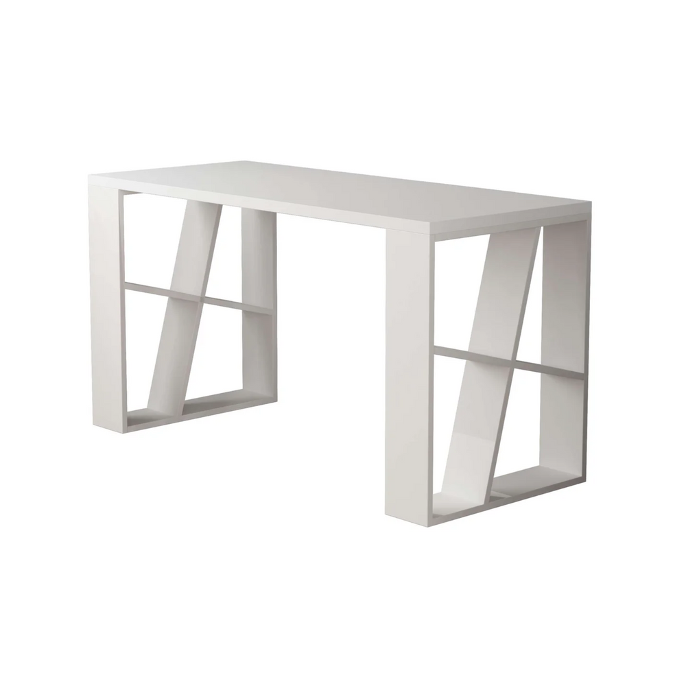 Colmar Desk, Wood, White - Karrari