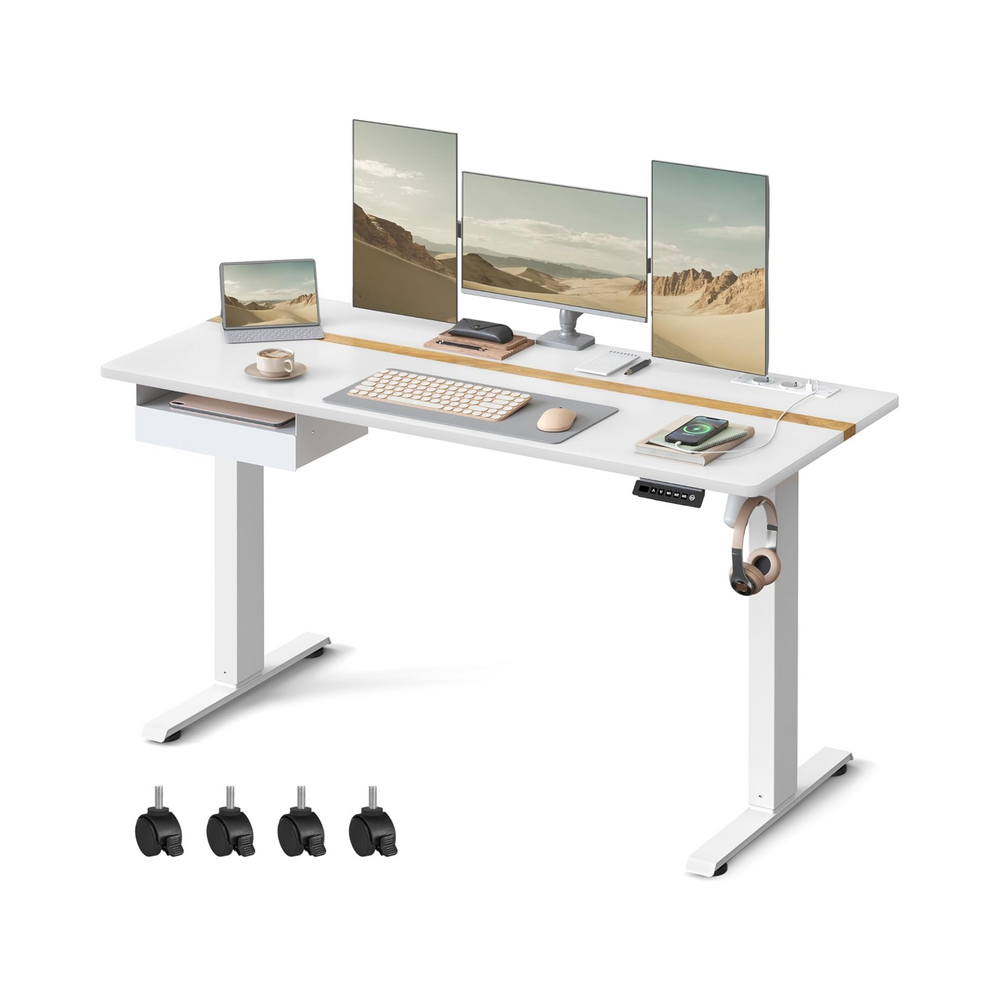 Adjustable Electric Desk with Drawer & Socket - Karrari