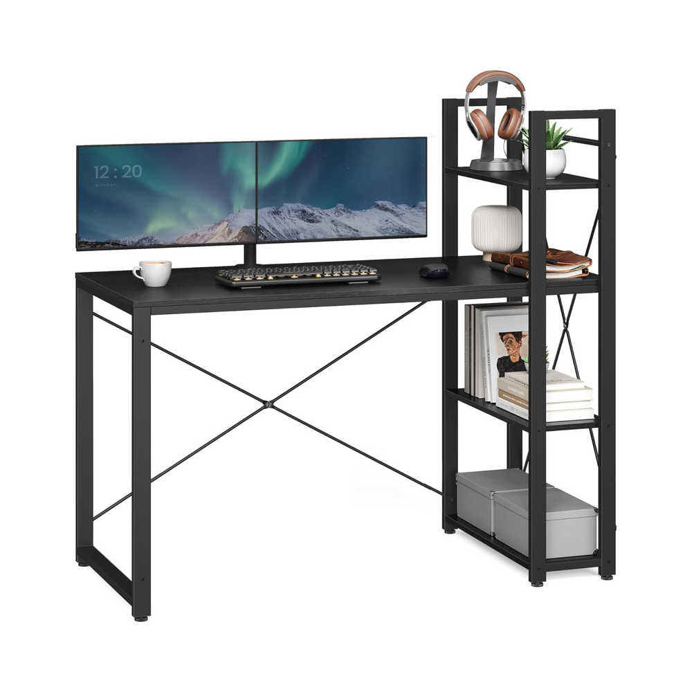 Computer Desk with Storage Shelves on Reversible - Karrari