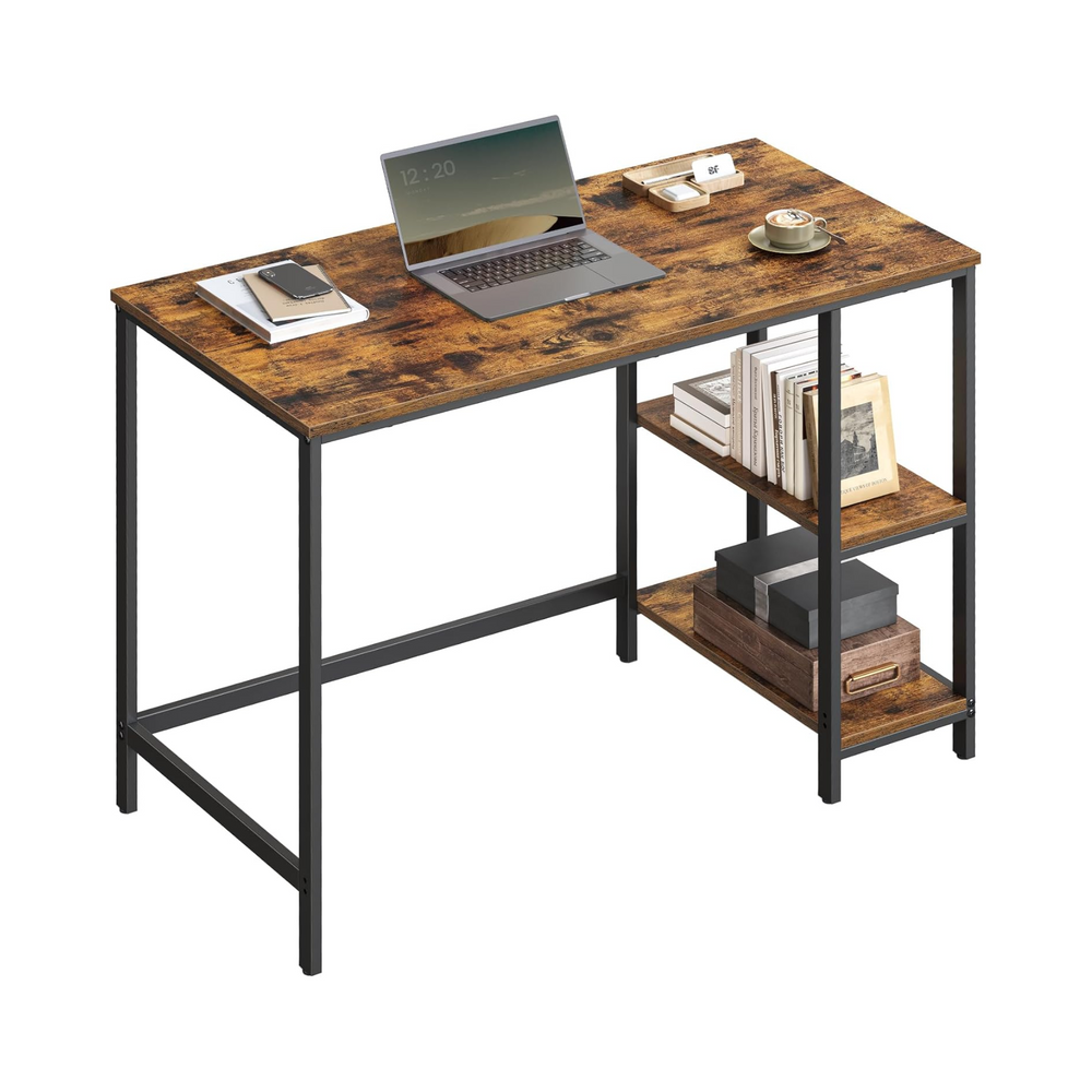 Industrial Computer Desk with Shelves - Karrari