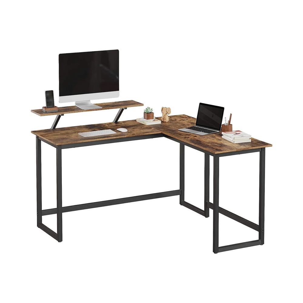 L-Shaped Desk with Screen Stand - Karrari