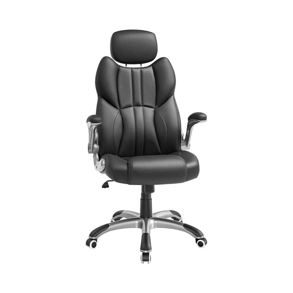 Ergonomic Office Chair - Swivel with Folding Arms & Nylon Base - Karrari