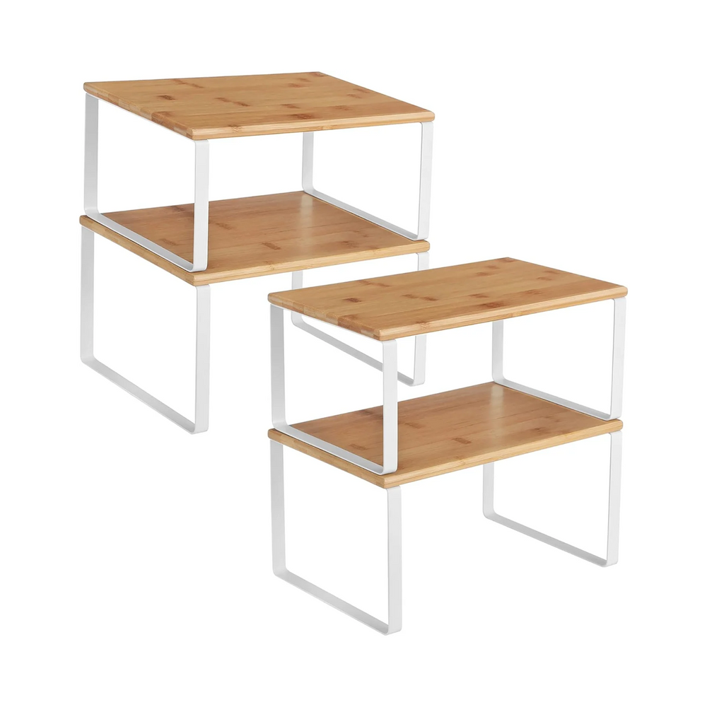 4-Piece Metal & Bamboo Spice Racks - Karrari