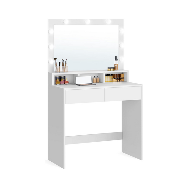 Vanity Dressing Table with LED Mirror & Storage - Karrari