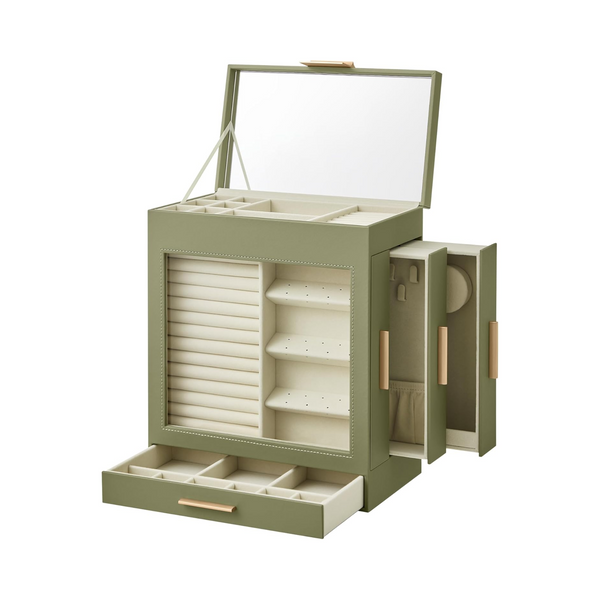 5-Tier Jewellery Box with Glass Window & Mirror - Karrari