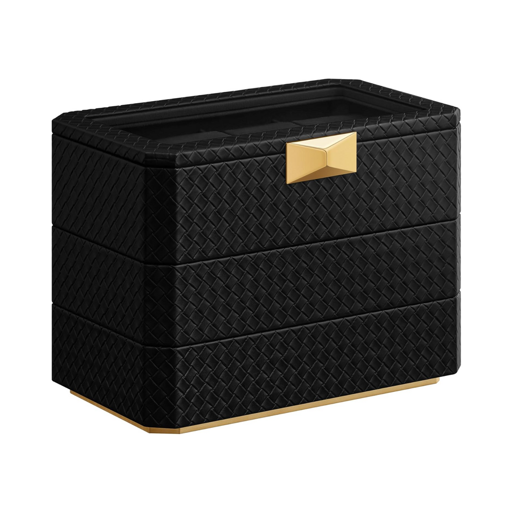 8-Slot 3-Tier Stackable Watch Box – PU Leather - Karrari