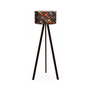 Boho Pattern Lampshade Tripod Floor Lamp (140cm) - Karrari