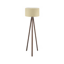 Wooden Tripod Floor Lamp - Beige Shade (140cm) - Karrari