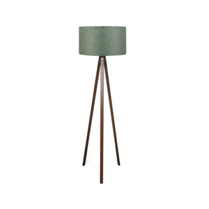 Tripod Floor Lamp - Green Fabric Shade (140cm) - Karrari