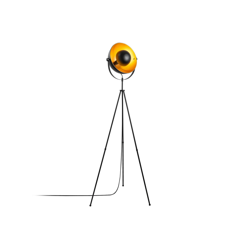 Industrial Tripod Floor Lamp with Metal Shade (160cm) - Karrari