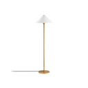Gold Floor Lamp with White Metal Shade (150cm) - Karrari