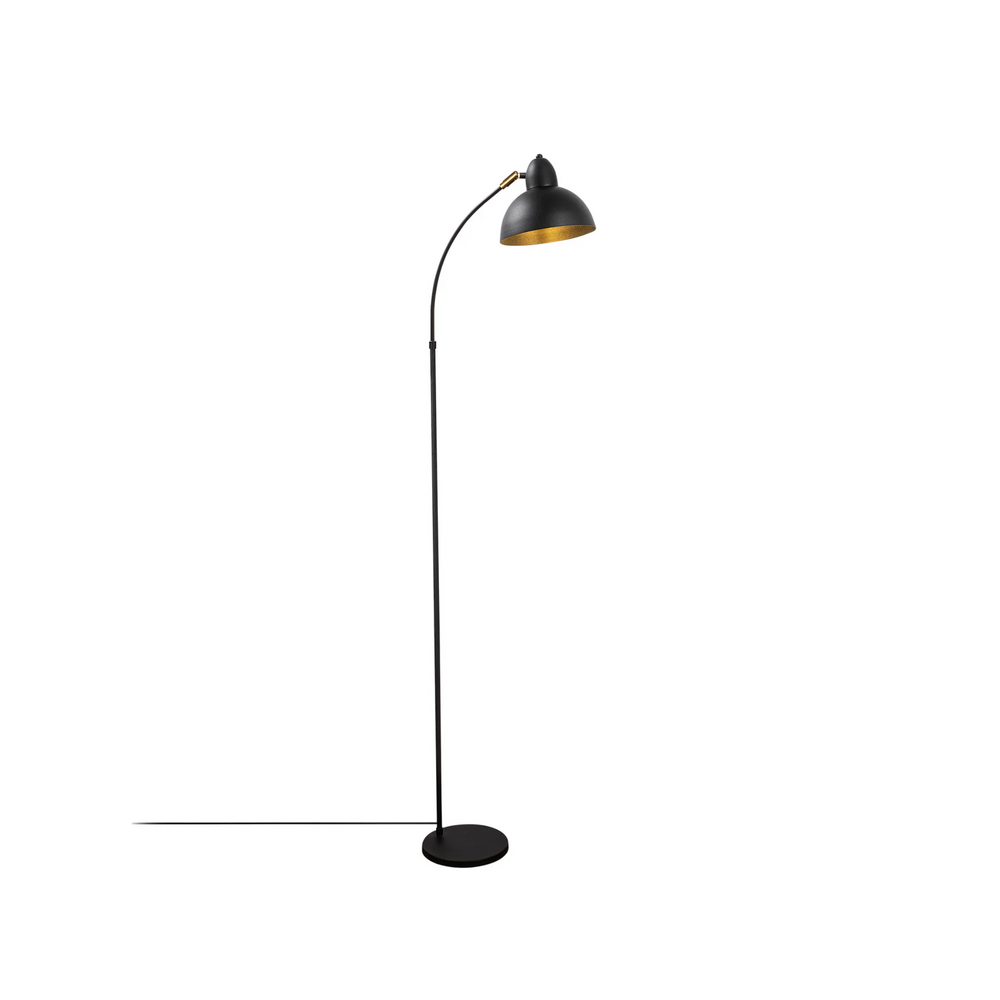 Black Metal Floor Lamp - Adjustable Head (162cm) - Karrari