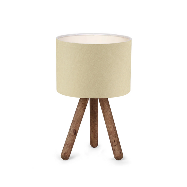 Rustic Tripod Lamp with Fabric Shade - Karrari