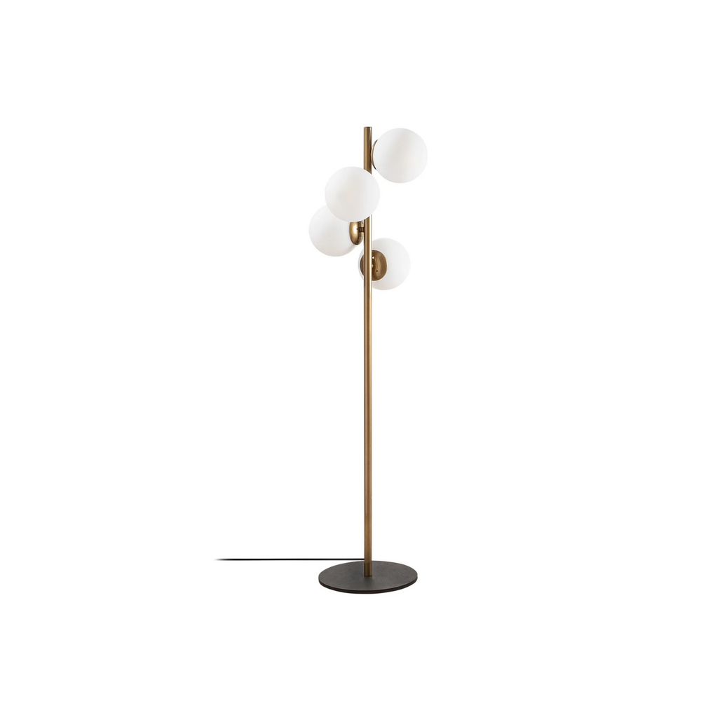 Mid-Century Floor Lamp with Frosted Globes - Karrari
