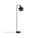 Modern Metal & Glass Floor Lamp – Black/Copper - Karrari