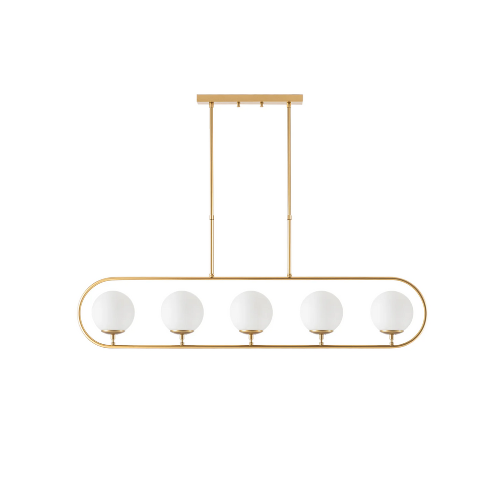 Gold Frame 5-Light Globe Chandelier - Karrari