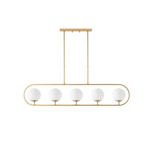 Gold Frame 5-Light Globe Chandelier - Karrari
