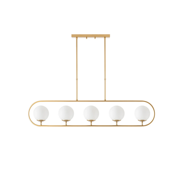 Gold Frame 5-Light Globe Chandelier - Karrari