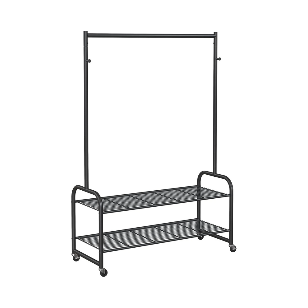 Multi-Functional Clothes Rail with Wheels & Storage - Karrari