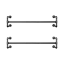 Set of 2 Wall-Mounted Industrial Pipe Clothes Racks - Karrari