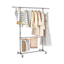 Adjustable Double Clothes Rail on Wheels - Karrari