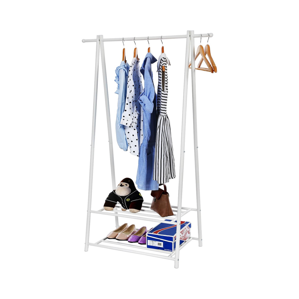 Metal Coat Rack with 2-Tier Storage Shelf - Karrari