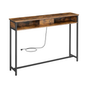 Narrow Console Table - Sockets & 2 Compartments - Karrari