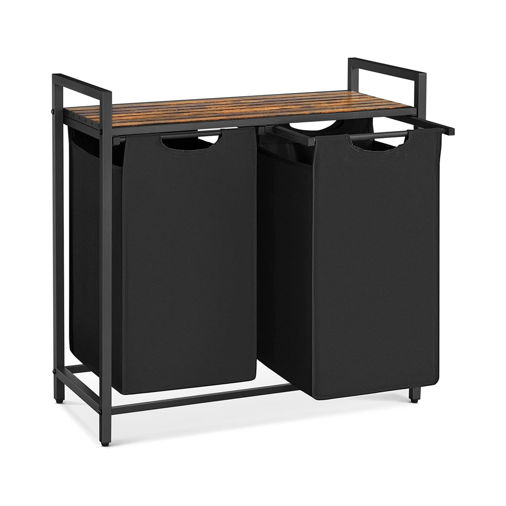 Laundry Basket with Shelf and Pull-Out Bags - Karrari