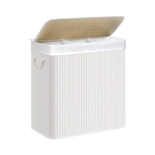 150L 3-Section Foldable Laundry Hamper - Lid & Handles - Karrari