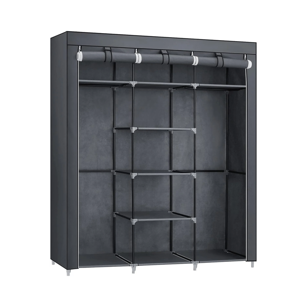Bedroom Canvas Wardrobe Organizer – Gray - Karrari