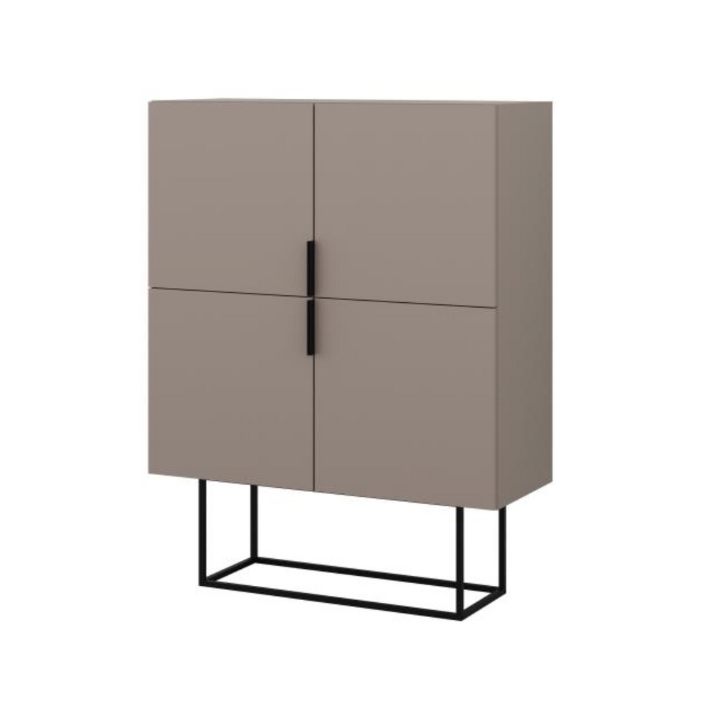 TONTINI 4-Door Cabinet – Light Mocha - Karrari