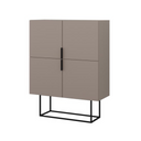 TONTINI 4-Door Cabinet – Light Mocha - Karrari