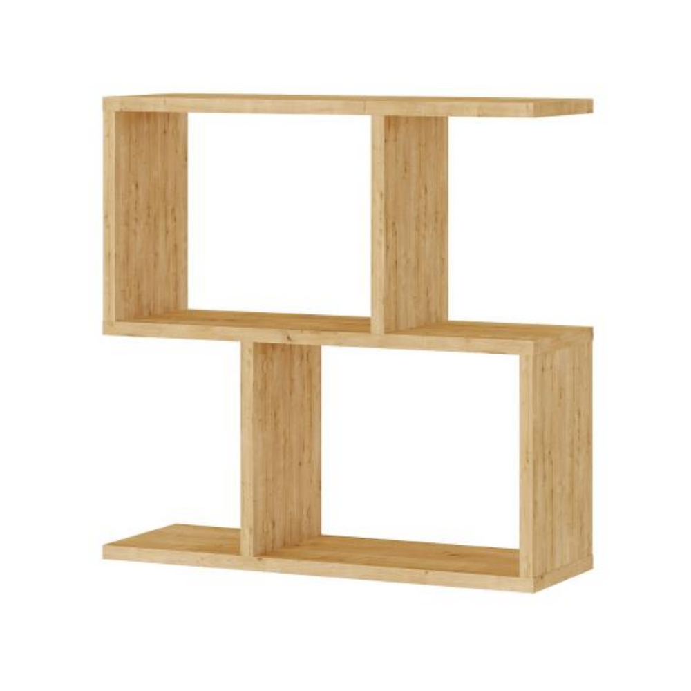 Modern S-Shaped Coffee Table – Oak Finish - Karrari