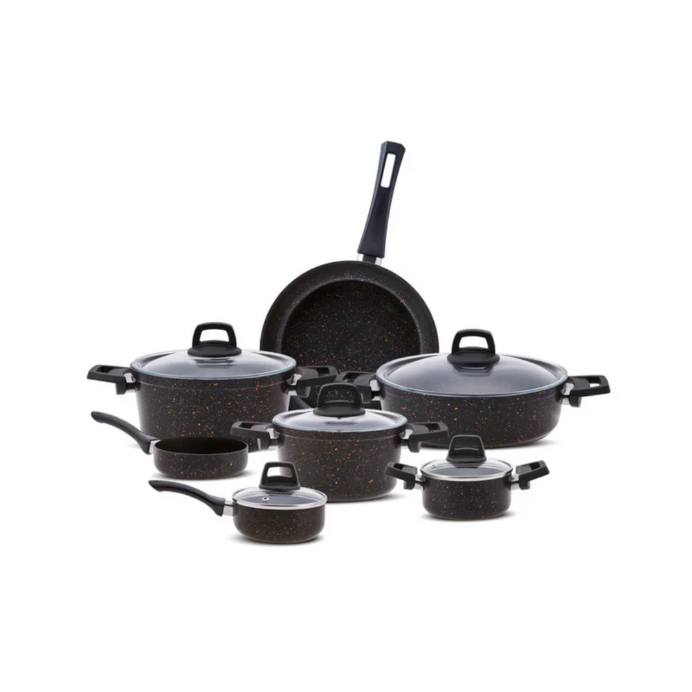 Karaca Biogranit Blackgold Induction Cookware Set – 12 Piece - Karrari